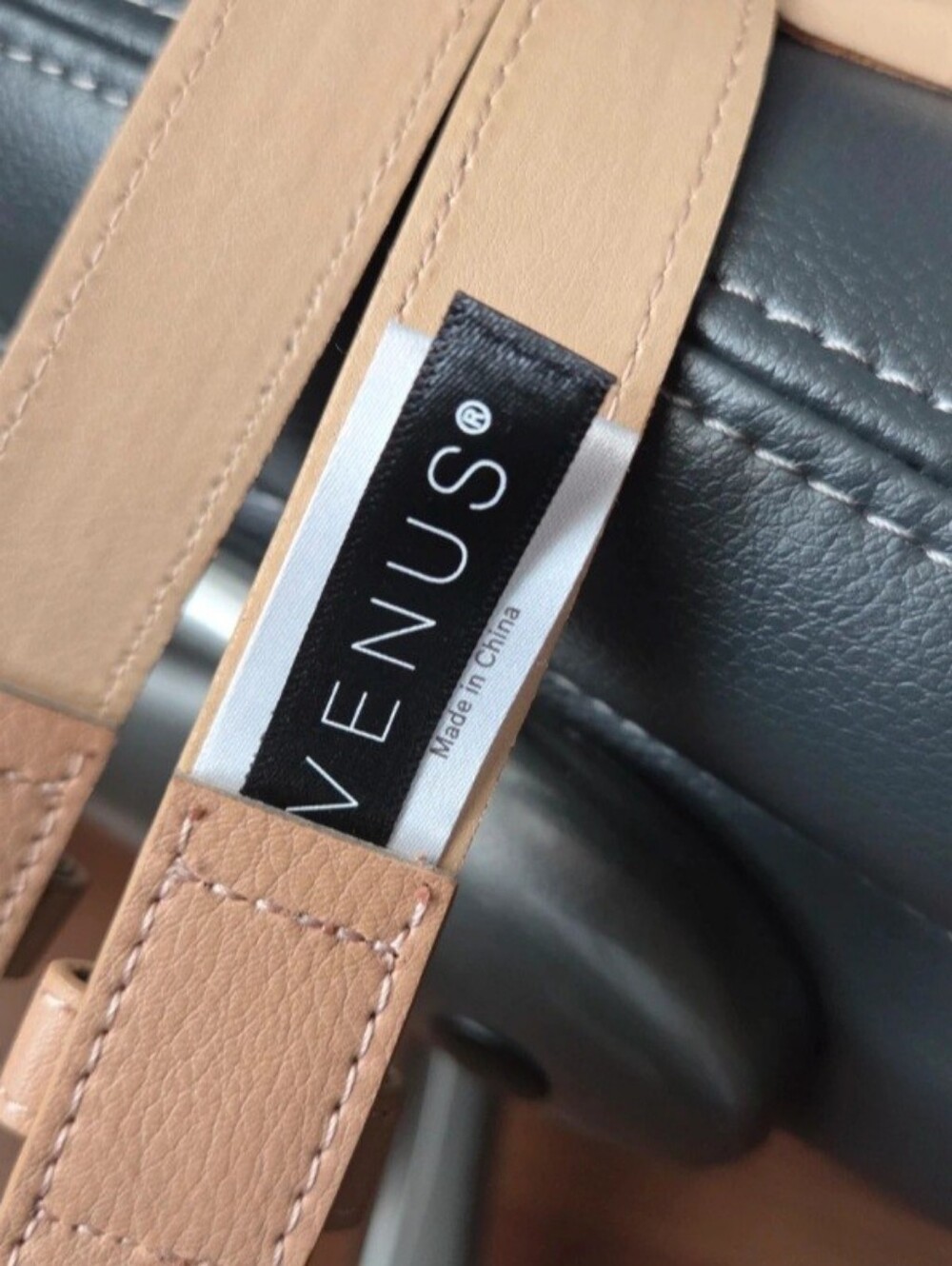 Fringe Double Buckle Wrap Belt in Tan By Venus - Picture 4 of 9